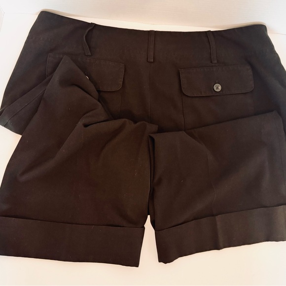 Michael Kors Women's Dark Brown Bottom Cuff Capris Cropped Stretch Size 14P - Picture 12 of 16